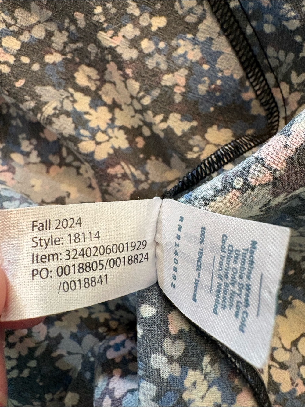 Marine Layer Charlotte Midi Dress Women Small Blue Floral NWT Peek-a-boo Back - Picture 10 of 11